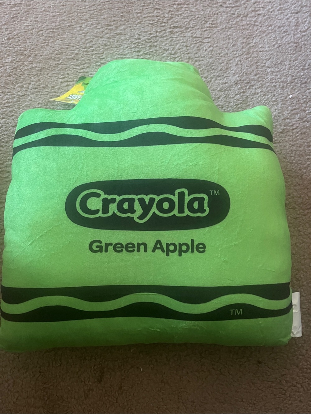 Crayola Green Apple Plush Crayon Pillow